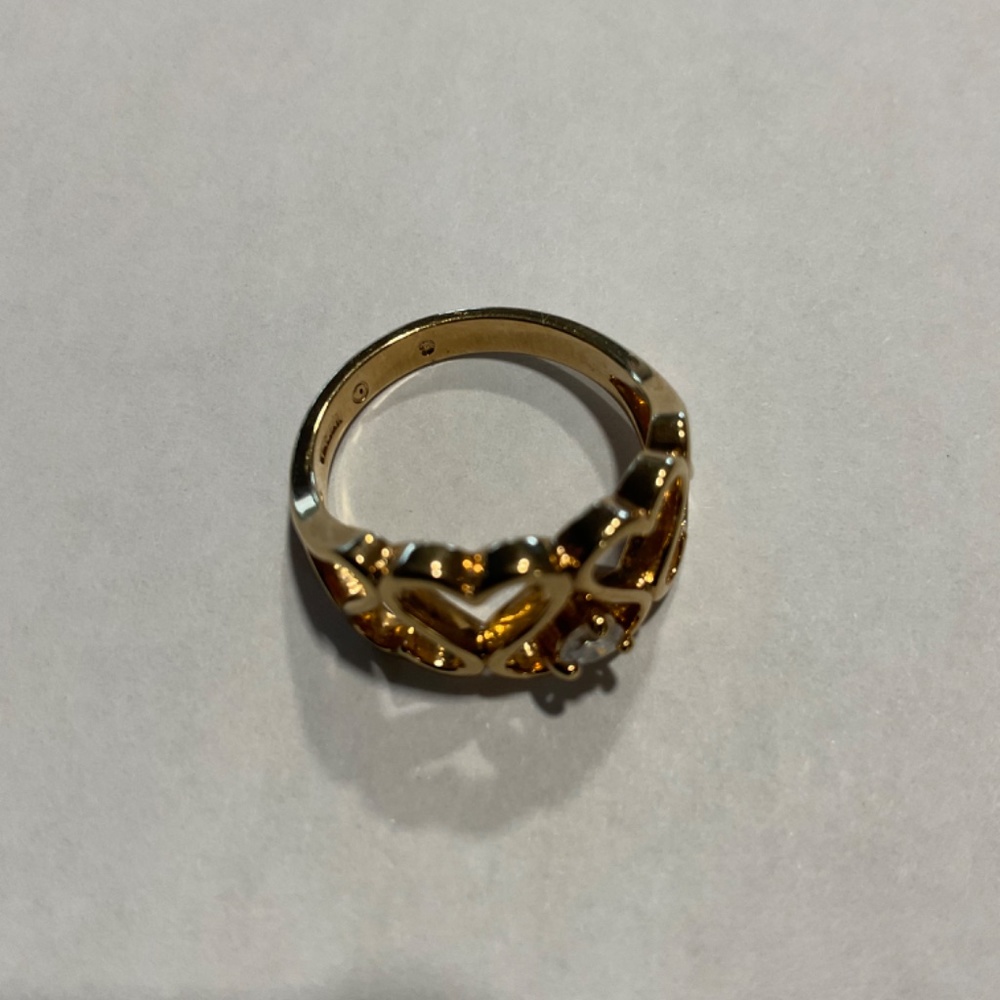 Heart Ring with a Diamond - Picture 10 of 12